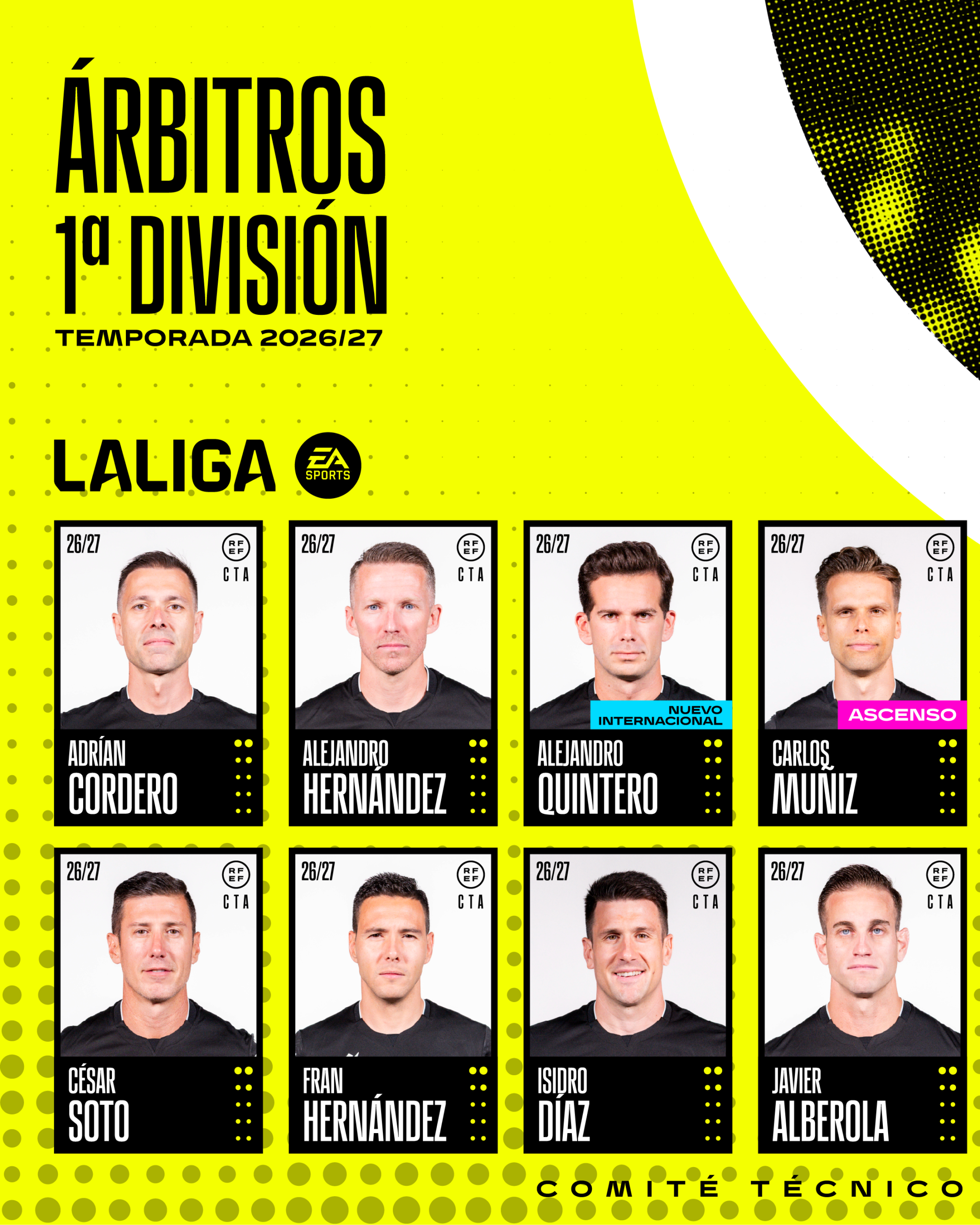 Arbitros primera division 2026/27, lamina 1