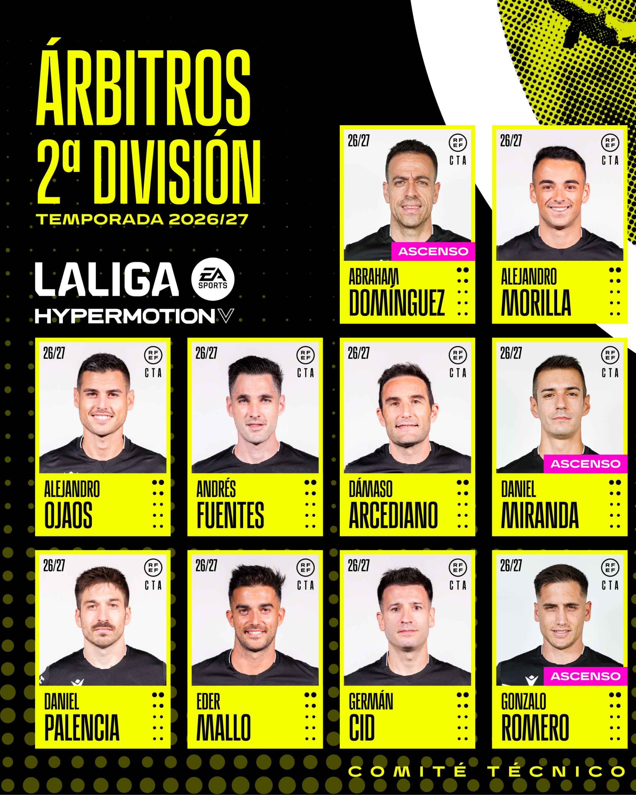 Arbitros segunda division 2026/27, lamina 1